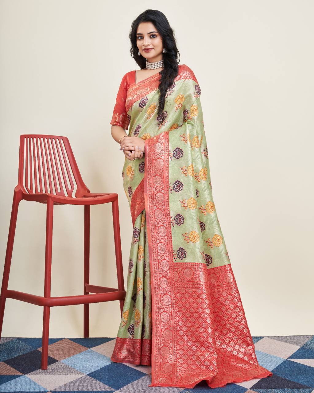 Green Color Kanjivaram Silk Saree