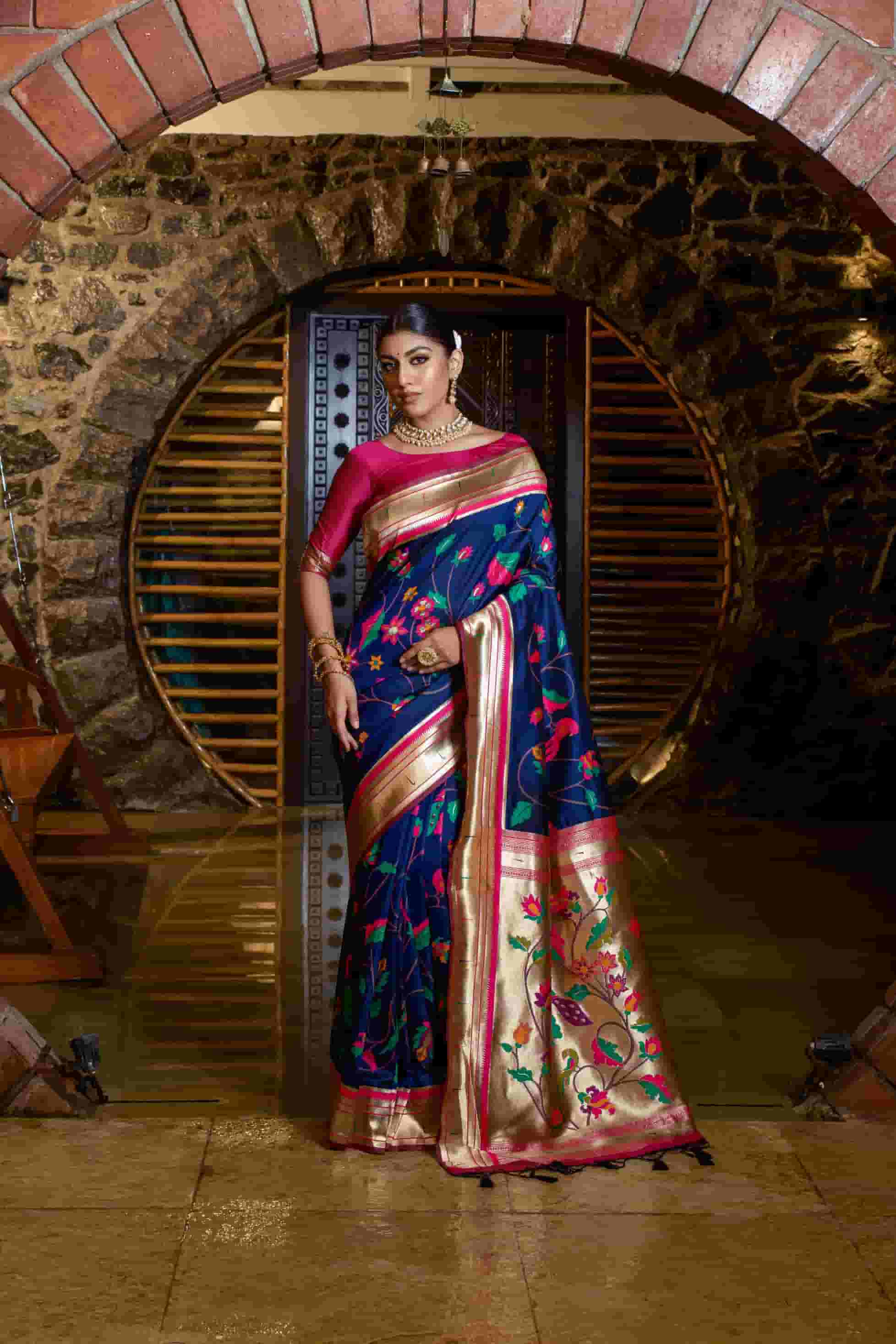 Banarasi Paithani silk saree