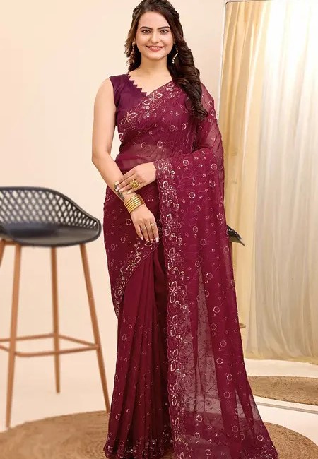 Organza saree