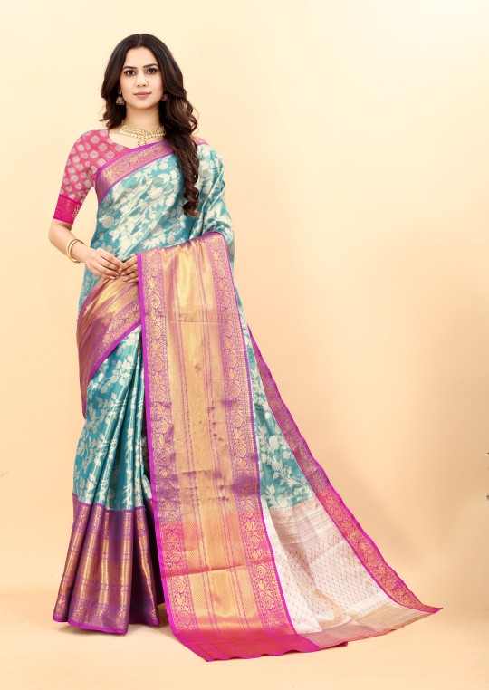 Kanjivaram Silk Saree With Big Border